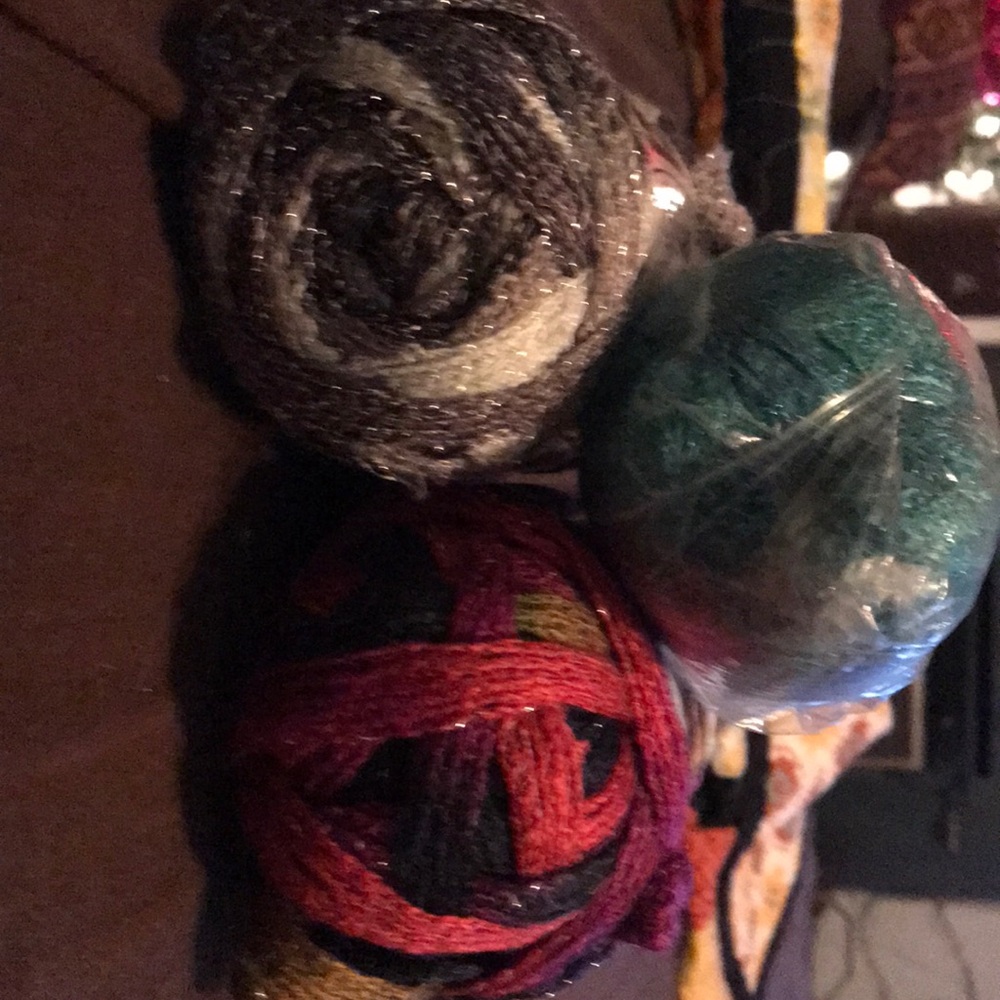 Metallic yarn- 3 fun colors
